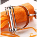 Pelador de frutas y verduras móvil de doble hoja 2 en 1