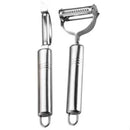 Pelador de frutas y verduras móvil de doble hoja 2 en 1